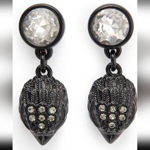 Kurt Geiger Eagle Crystal Earrings In Box, NWT